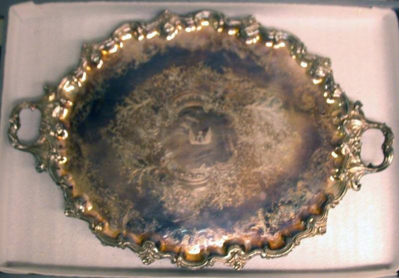 Oval Footed Tray