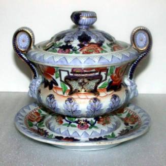 Sauce Tureen with Cover and Stand