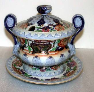 Sauce Tureen with Cover and Stand